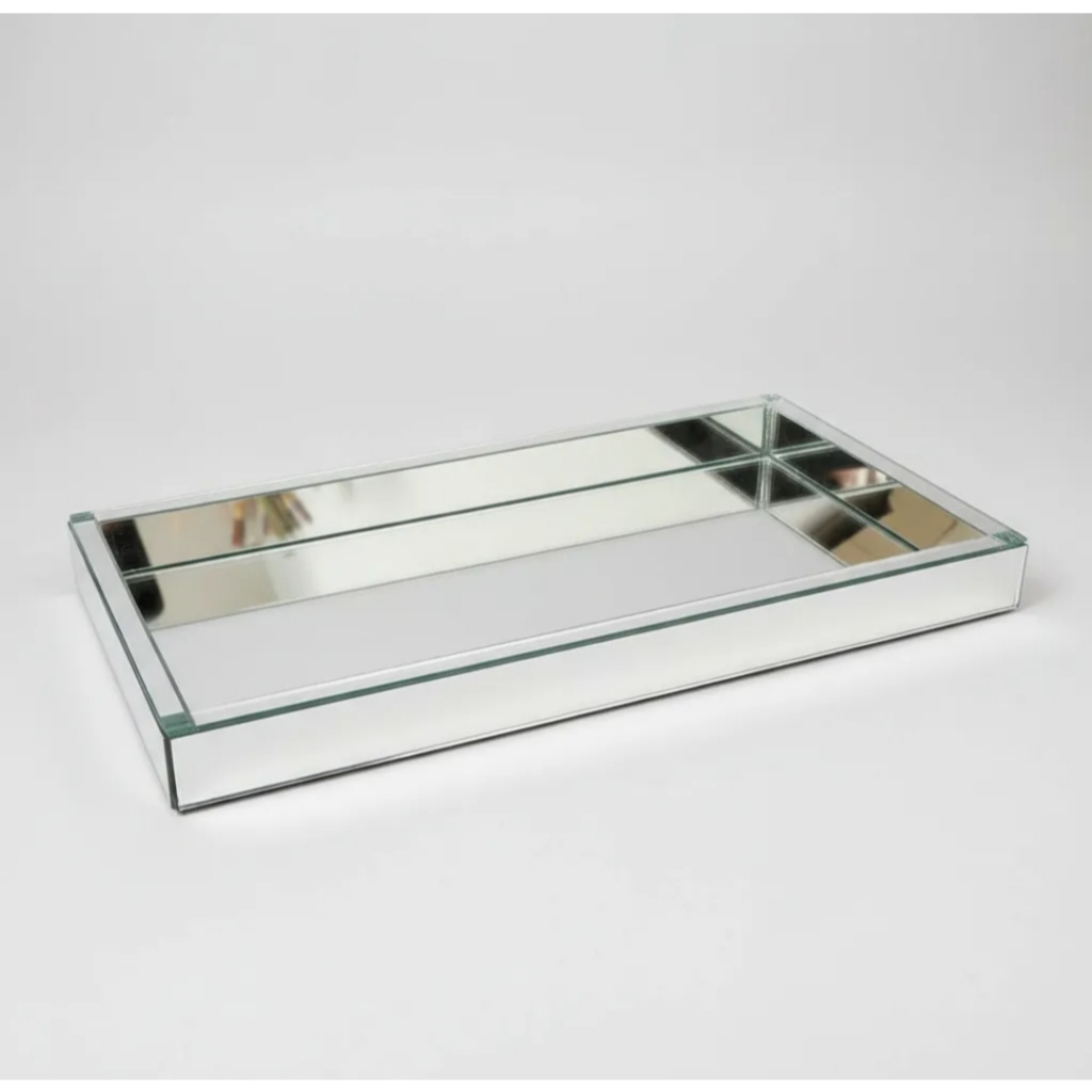 Bandeja espelhada decorativa retangular 12,5x25cm em Oferta na Shopee