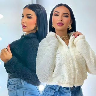 Casaco Teddy De Pelinho Jaqueta Curta Feminina Inverno e Frio Estilo - Varias Estampas em Oferta na Shopee