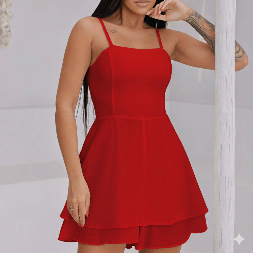 MACAQUINHO RODADO DUNAS COM BOJO MODA FEMENINA MACAQUINHO FORRADO VERÂO 2025 em Oferta na Shopee