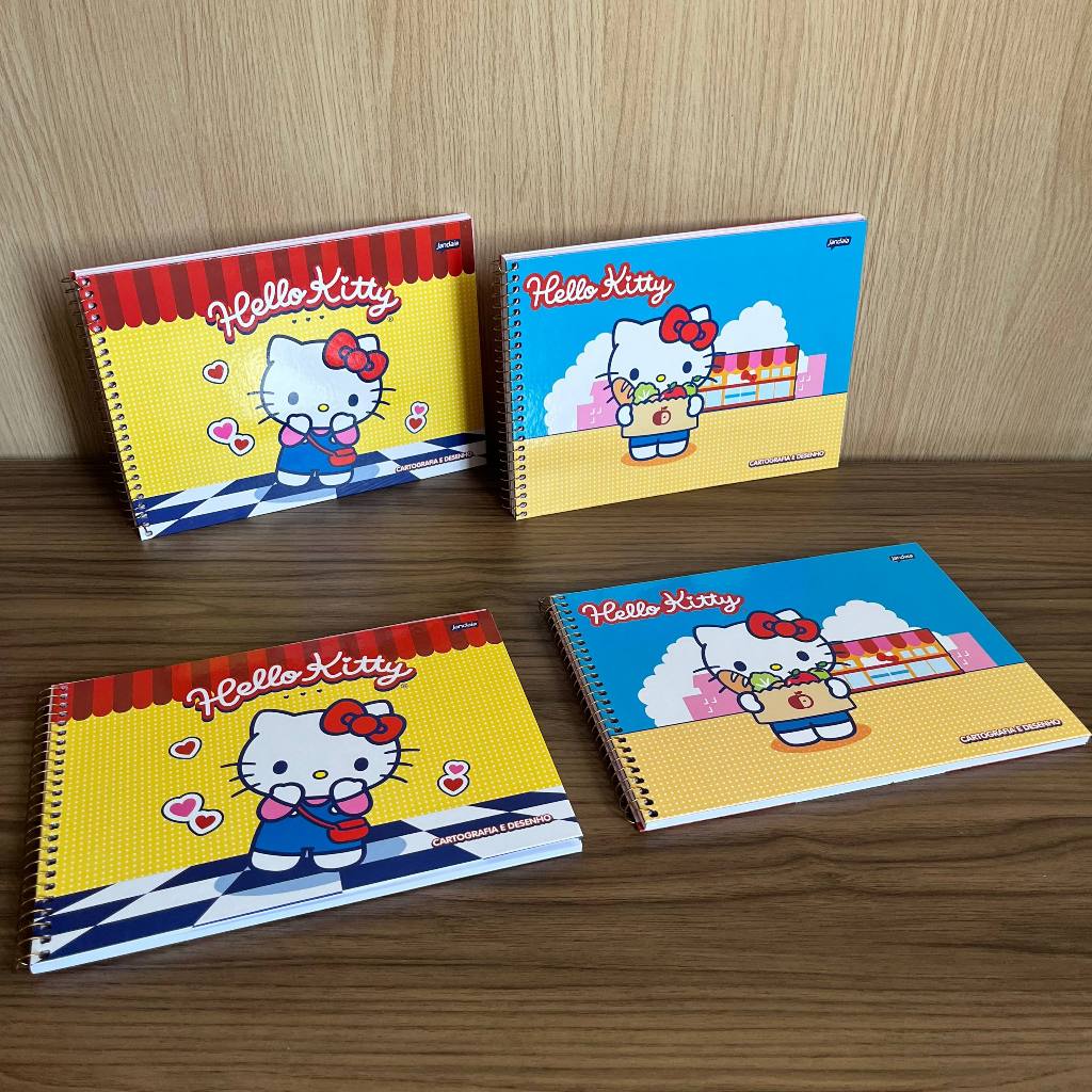 Caderno de Cartografia e Desenho Hello Kitty - 80 Folhas Ou Mais em Oferta na Shopee