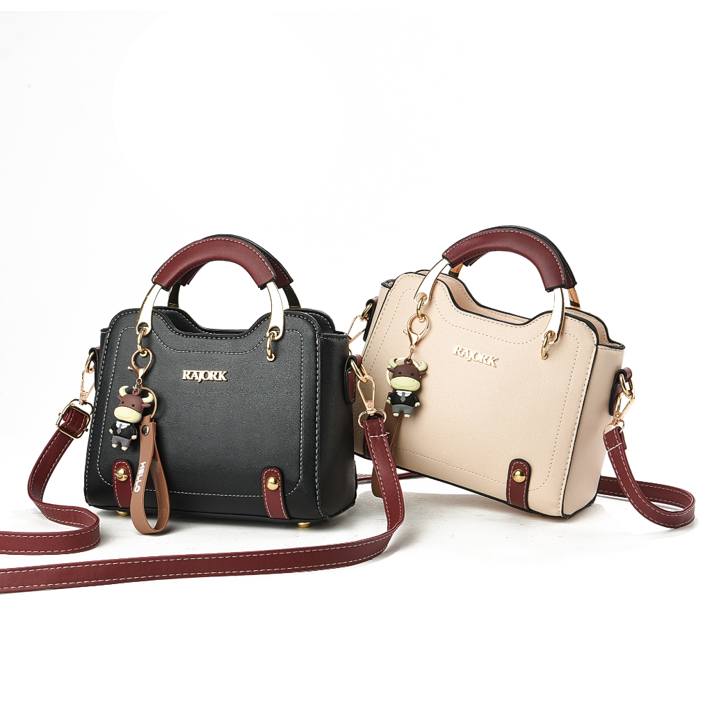 Bolsa Feminina Transversal Grande Capacidade Elegante De PU Com Alça Superior E Alça Ajustável, Com Chaveiro rajork