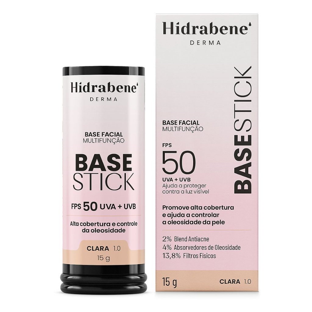 Hidrabene Base Stick Clara FPS 50 12g em Oferta na Shopee