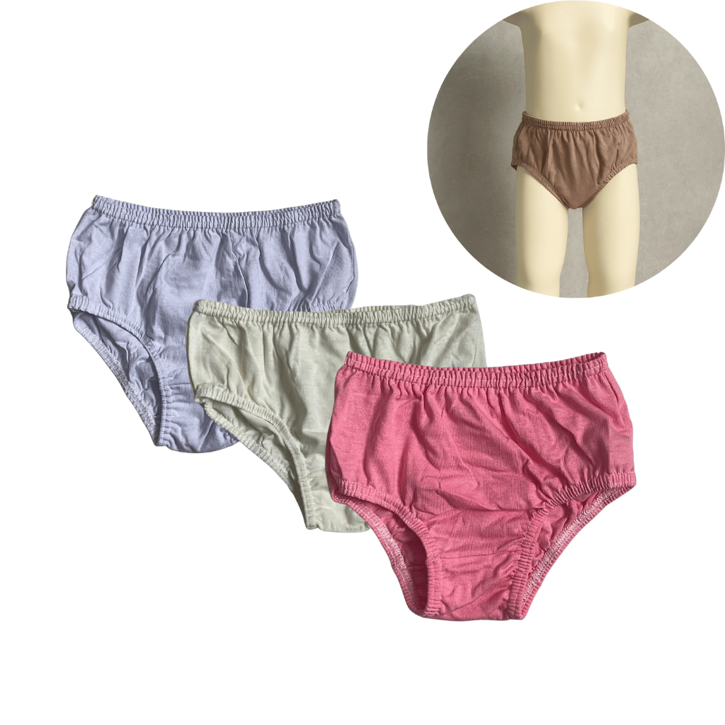 Kit 3 Calcinhas Kellynha Femininas Estampa Lisa Infantil Juvenil Tamanho 14 100% Algodão Confortável