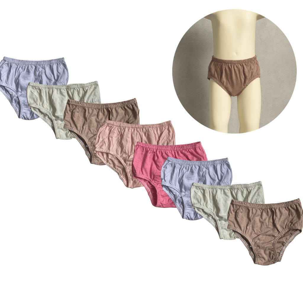 Kit 9 Calcinhas Kellynha Femininas Estampa Lisa Infantil Juvenil Tamanho 14 100% Algodão Confortável
