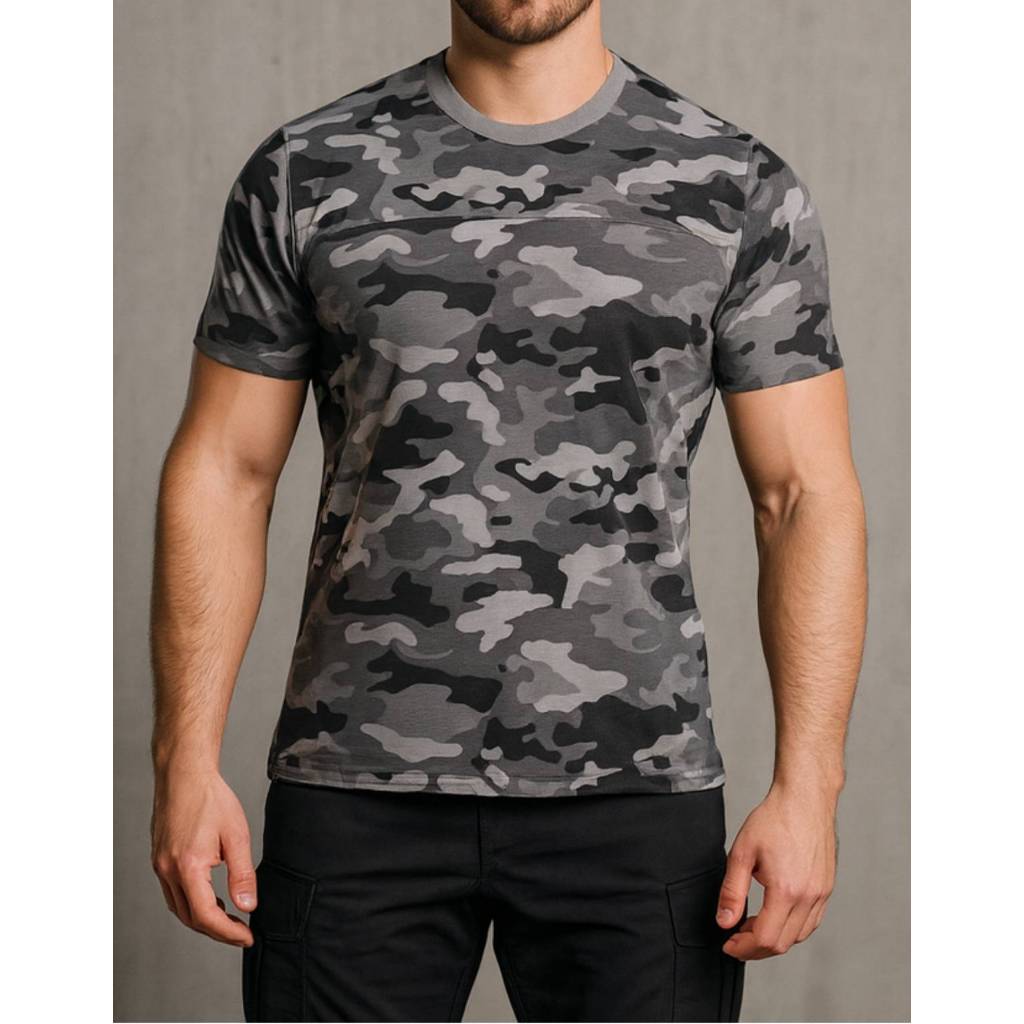 Camiseta Camuflada para Caçador Outdoor Bushcraft Selva confortável proteção UV 50+ respirável leve
