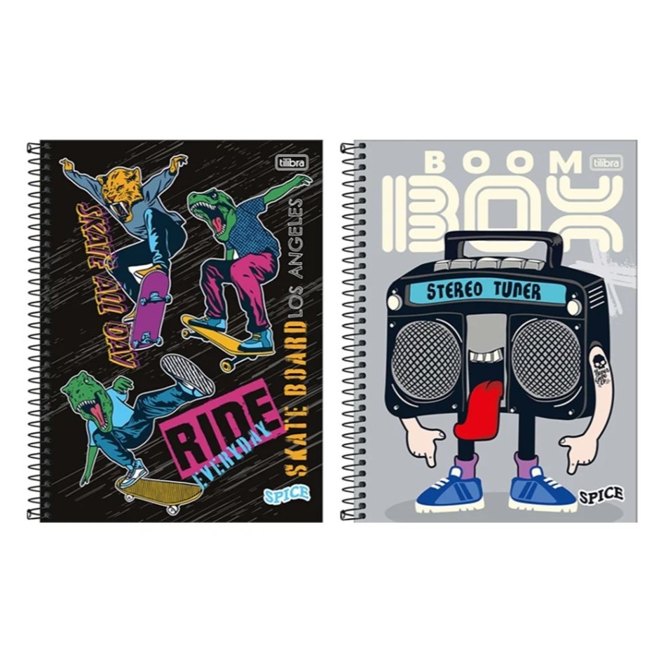 Caderno Espiral Universitário Capa Dura 20 Matérias Tilibra Spice 320 Folhas - Embalagem com 2 Unidades em Oferta na Shopee