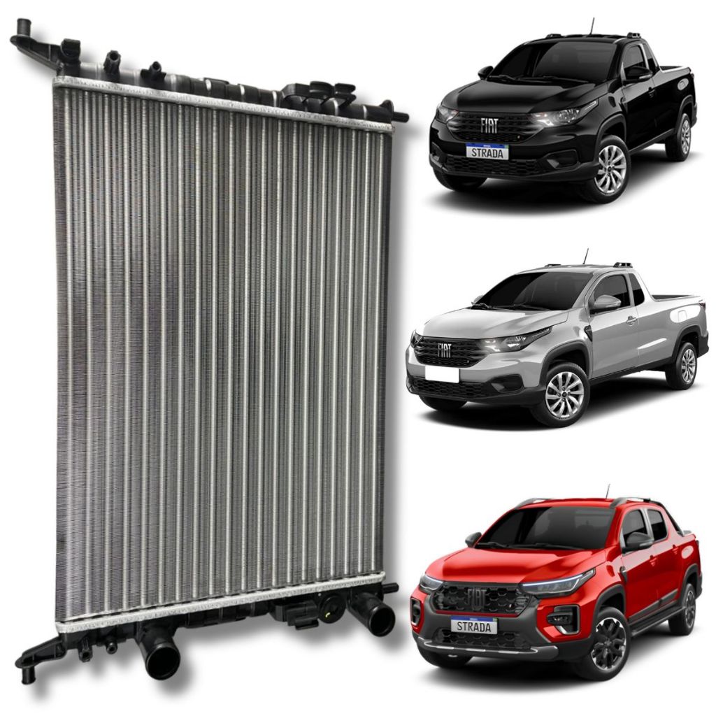 Radiador De Água Para Fiat Idea Siena Palio Strada 1.0/ 1.3/ 1.4 Notus 2001 Em Diante em Oferta na Shopee