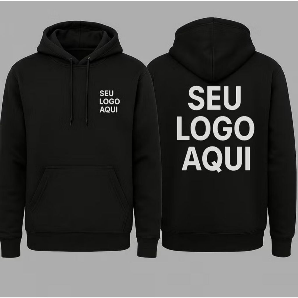 Moletom Canguru Capuz Personalizado Aftersoul Unissex Plus Size 3 Cabos