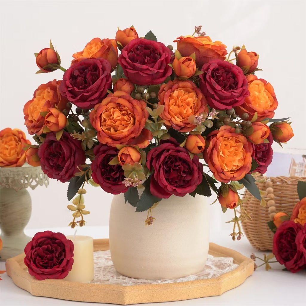 Flor artificial de peônia para decoração de casa -- 9712 em Oferta na Shopee