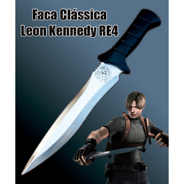 Réplica Faca Clássica Leon Kennedy Resident Evil 4 Cosplay Decoração Impressão 3D