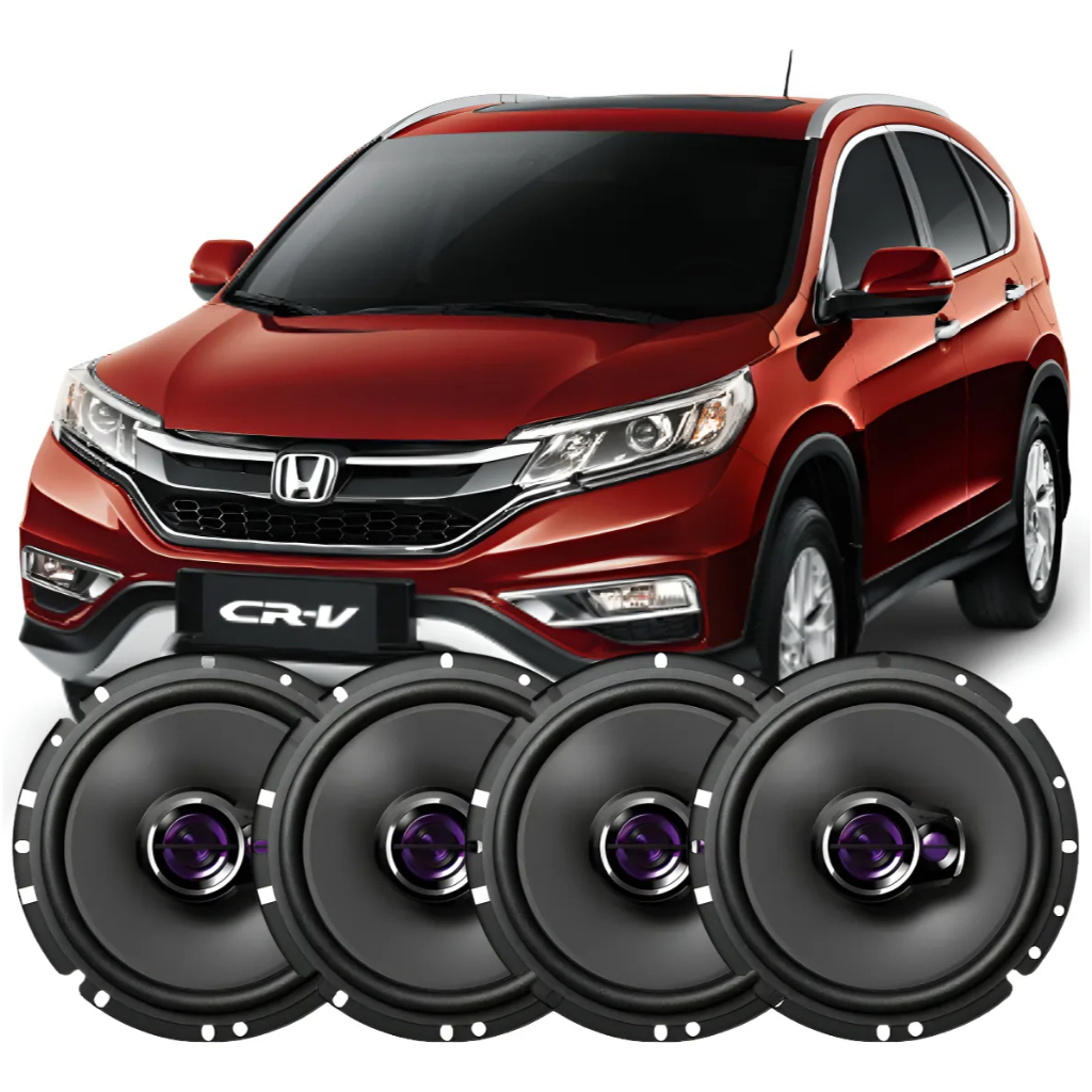 Pioneer Kit Som Automotivo Honda Crv 6 Pol 200w 4 Porta Preto