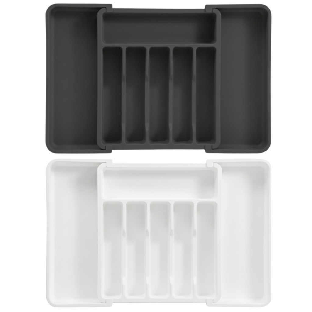 Porta Talheres Organizador Gaveta Cozinha Com 8 Divisórias Ajustável Suporte Talher Extensível