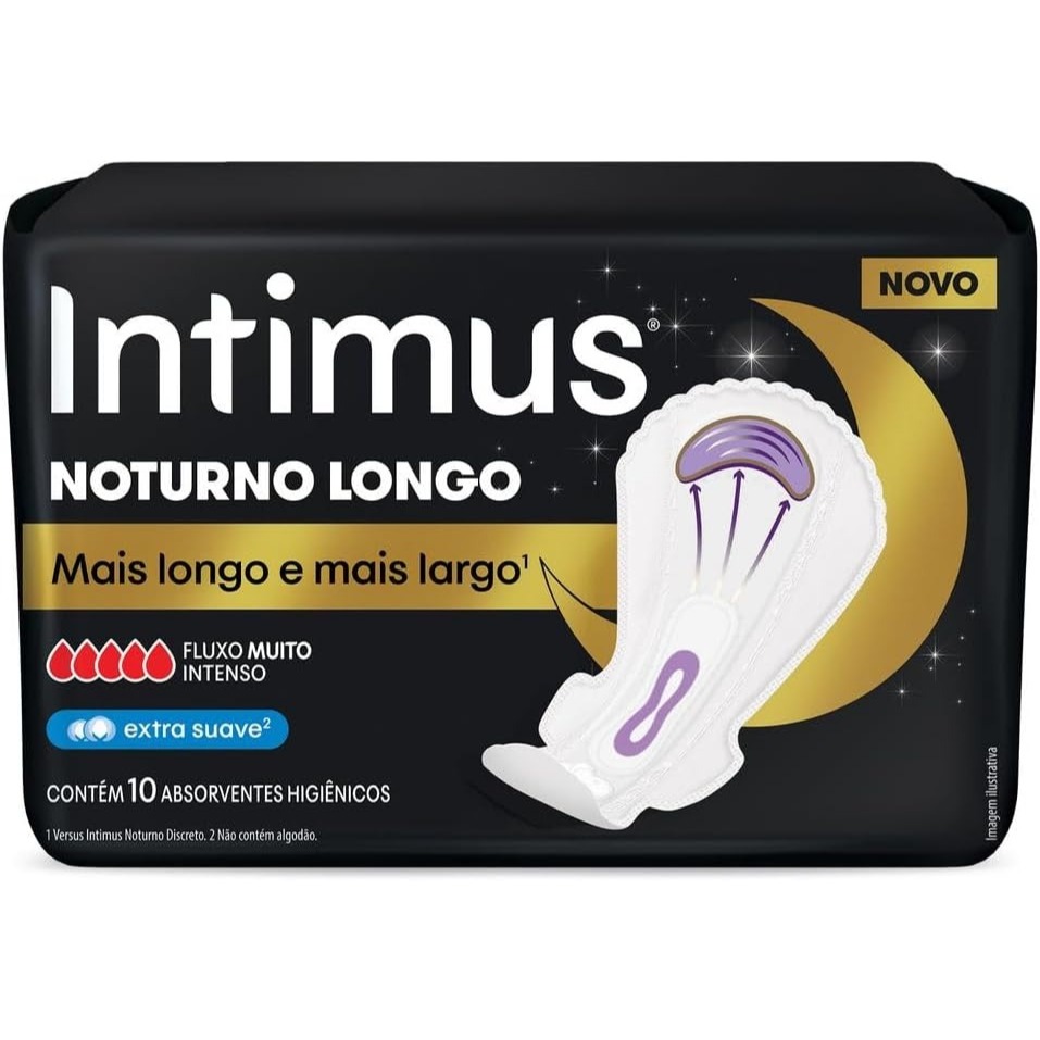 Absorvente Intimus Noturno Longo 10 Unidades