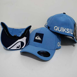 Boné Quiksilver Flex Fit M Letreiro Aba Curva Tamanho M adulto Fechado em Oferta na Shopee