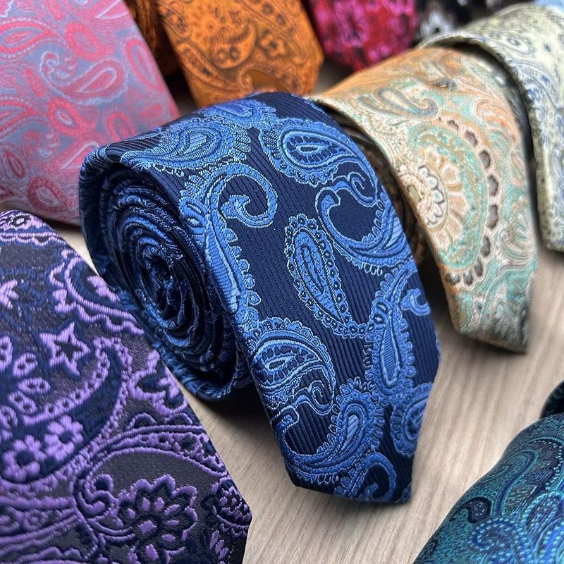 Gravatas Estampada Paisley Floral Premium Cores Variadas Moda Masculina Social Exclusivo