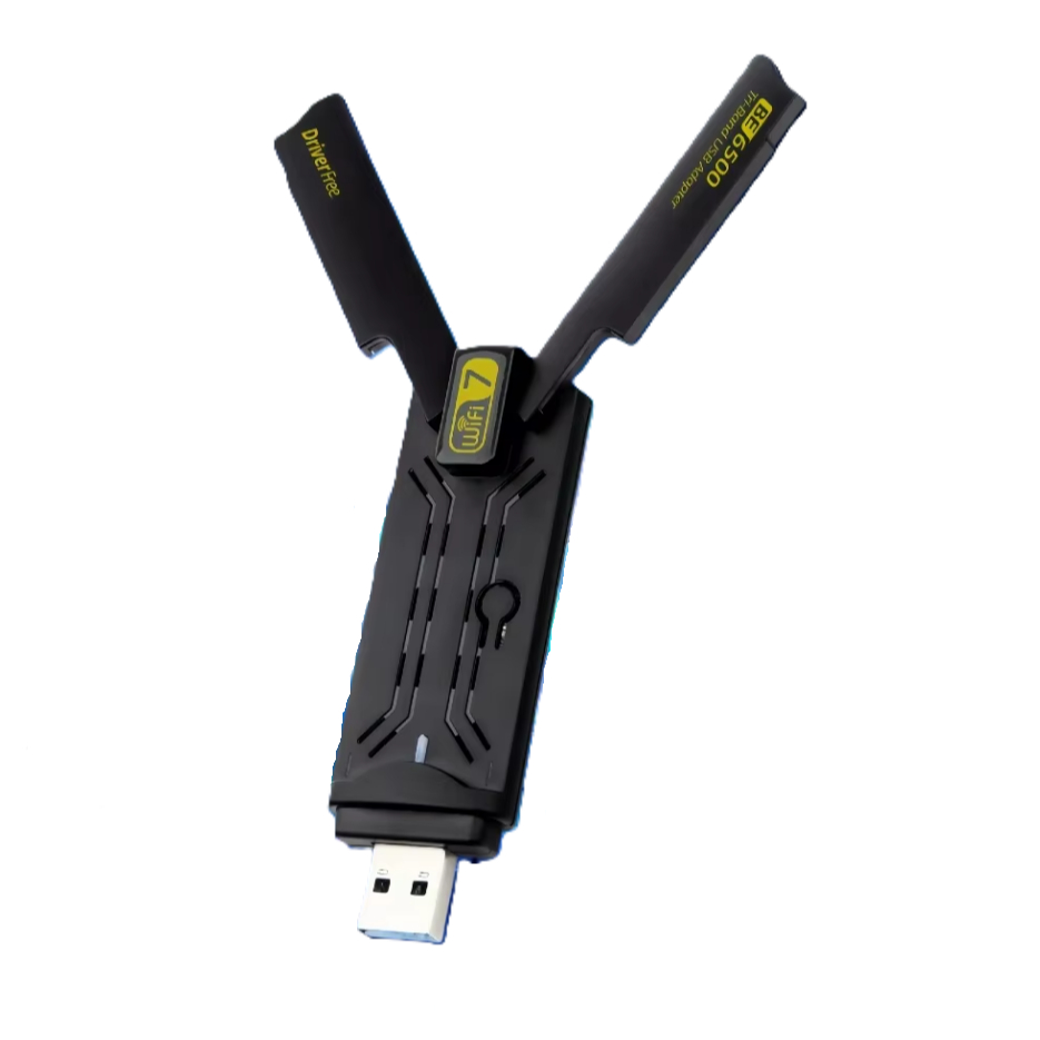 Adaptador Usb Wifi 7 Wifi7 Sem Fio Be6500 6500mbps Tri-Band 6g/5.8g/2.4ghz