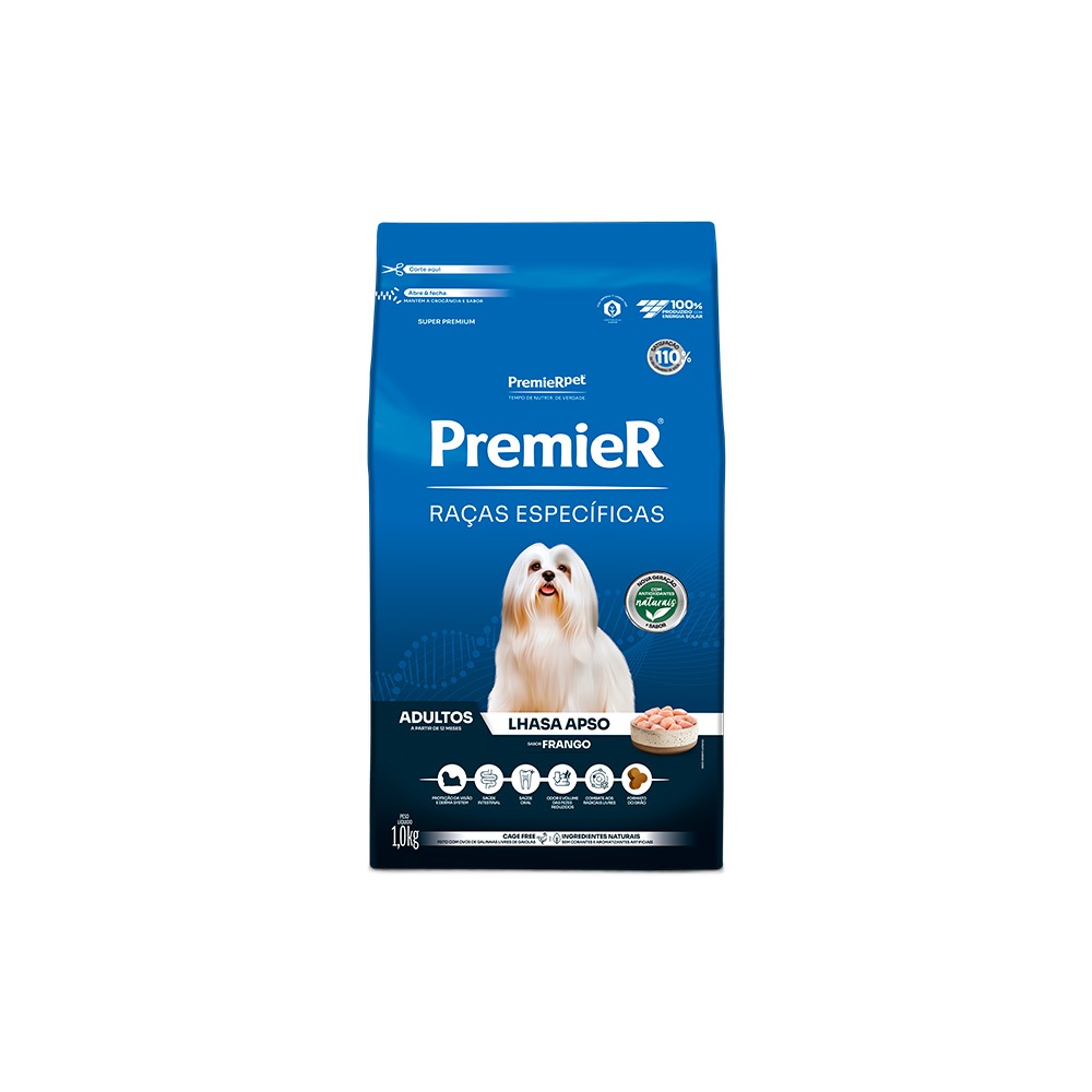 Racao Premier Racas Especificas Lhasa Apso Adultos Frango 1kg