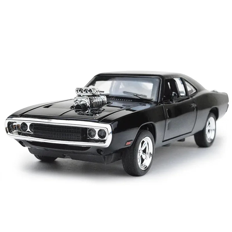1:36 simulação 1970 dodge charger liga modelo de carro esportivo  puxar para trás carro de luxo brinquedo