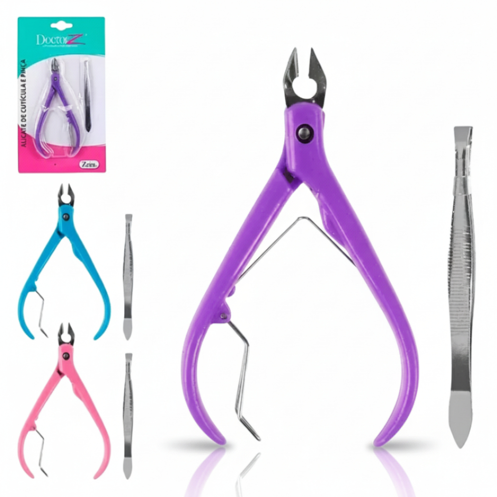 Kit Manicure 2 Peças Alicate + Pinça Unhas e Sobrancelhas Perfeitas em Oferta na Shopee
