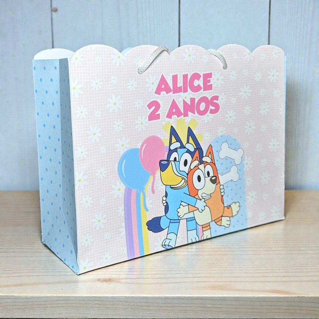 SACOLINHA BLUEY E BINGO Personalizado | Sacolinha | Lembrancinha | Mimos | Aniversário