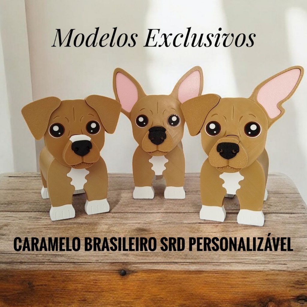 Porta Óculos Caramelo Brasileiro 3D / Suporte de Óculos Vira - Lata SRD Personalizável