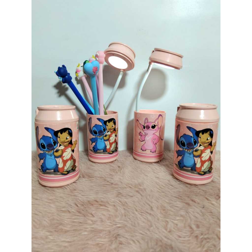 Luminária stitch /abajur stitch / porta canetas stitch / enfeite de mesa stitch forma de latinha em Oferta na Shopee