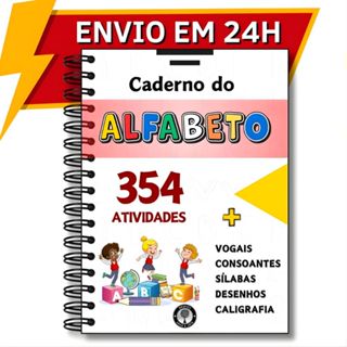 Livro de Alfabetização Infantil Apostila A4 354 ou 104 Atividades Aprender a Ler e Escrever em Oferta na Shopee