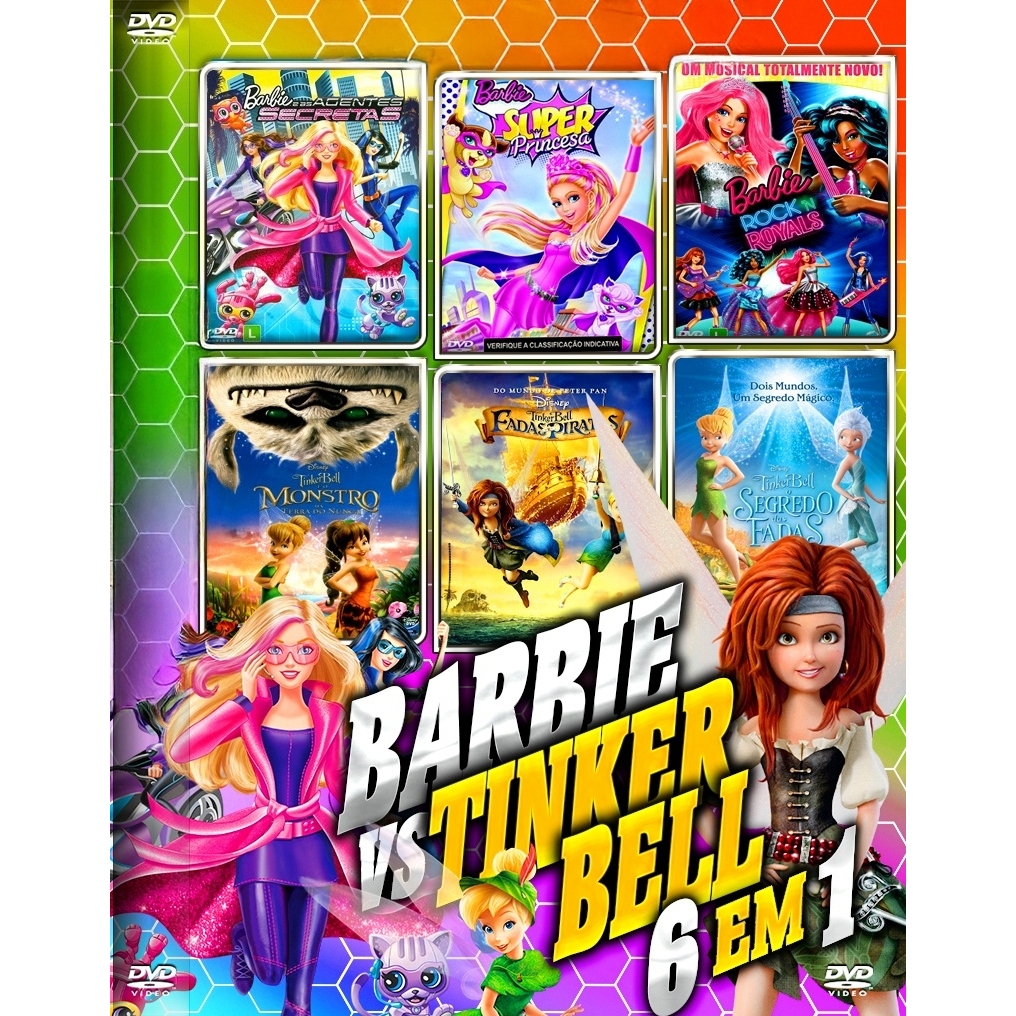 DVD Barbie vs Tinker Bell – Coletânea 6 Filmes em 1