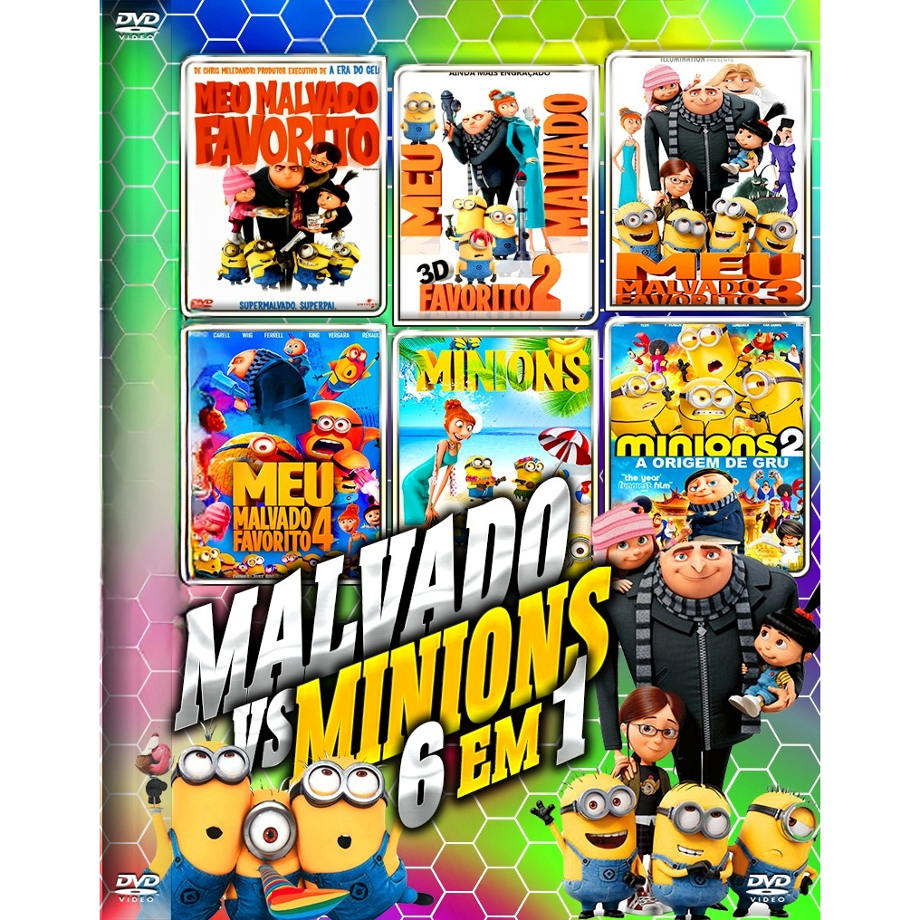 DVD Malvado vs Minions – Coletânea 6 Filmes em 1