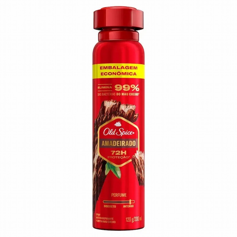 Desodorante Antitranspirante Old Spice Spray Amadeirado Com 200ml