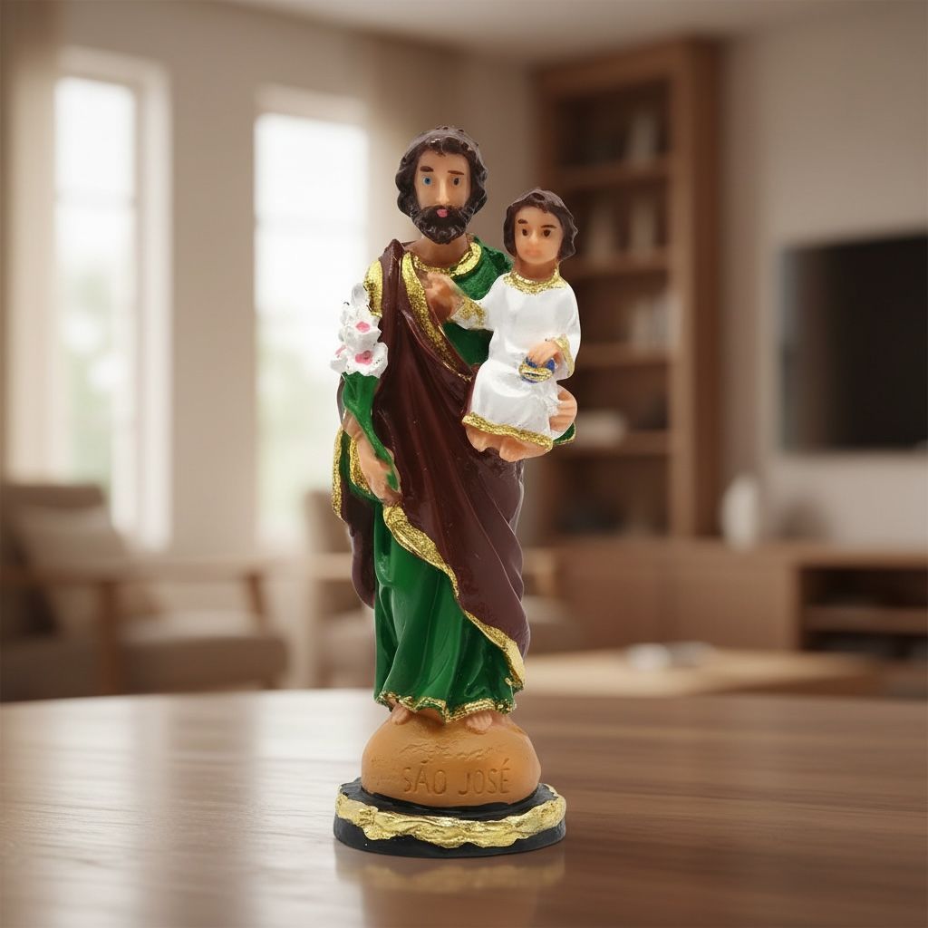 Imagem Em Resina São José Pai De Jesus Escultura 7cm em Oferta na Shopee