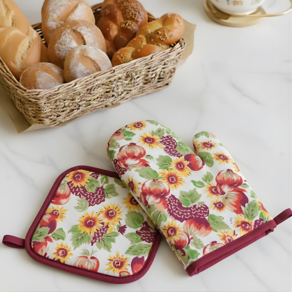 Kit Conjunto 4 Peças Luva Térmica Pegador Panela Quente Cozinha Descanso Forno Segurança Utensilio Doméstico em Oferta na Shopee