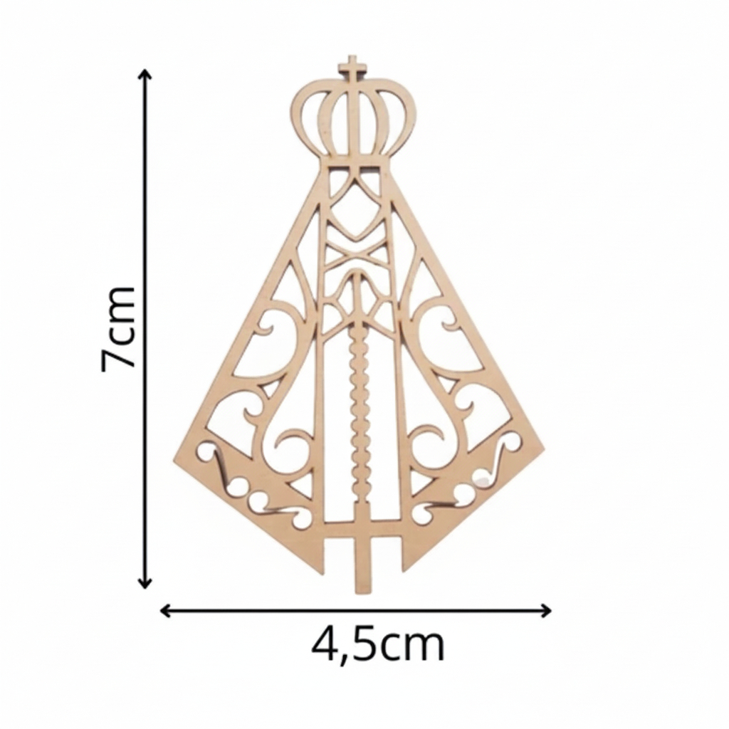 Aplique Nossa Senhora Aparecida em MDF Corte A Laser - 5/10/15/20 Unidades
