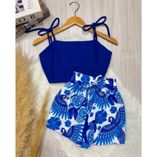Shorts Feminino Estampado Floral Estiloso Moda Verão Tendencia Confortavel Solto Shorte Short Femenino em Oferta na Shopee