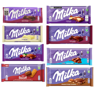 Barra de Chocolate Milka | Escolha o Sabor em Oferta na Shopee