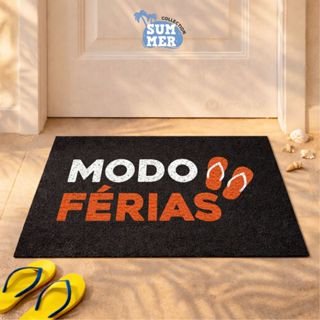 Tapete Capacho Entrada Verão Férias Sol Praia Mar Areia 60x40 Cadeira de Praia Calor em Oferta na Shopee