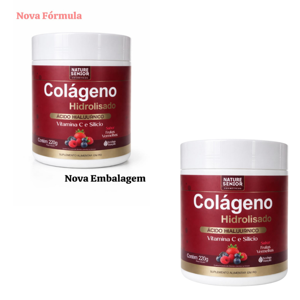 Colágeno Anti-idade Hidrolisado, Ácido Hialurônico e Vitamina C Pele Firme e Jovem