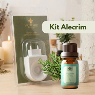 KIT DIFUSOR ELÉTRICO PORCELANA + ÓLEO ESSENCIAL ALECRIM 10ML em Oferta na Shopee