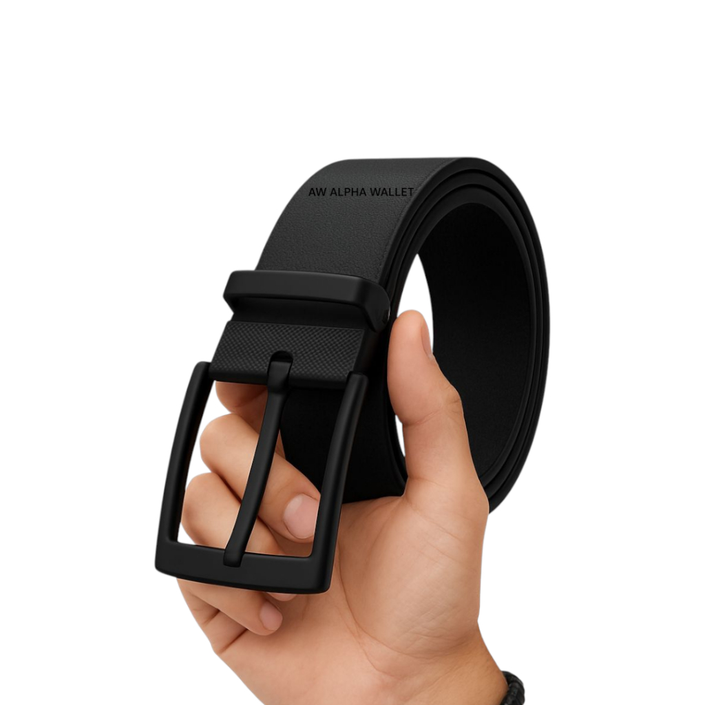 Cinto Masculino Couro Sintético Reforçado 125/150 CM Fivela Preta PREMIUM em Oferta na Shopee