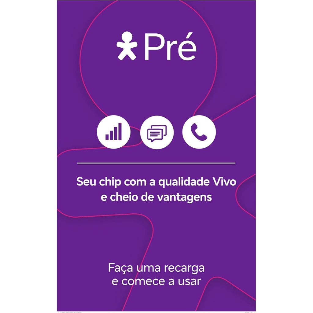 Chip Vivo Pré-Pago- 5G e 4G - Ativo na Hora - DDD Automatico em Oferta na Shopee