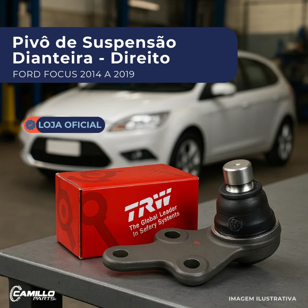Pivo Suspensao Dianteira Lado Direito Ford Focus 2014 2019 TRW Original Durabilidade