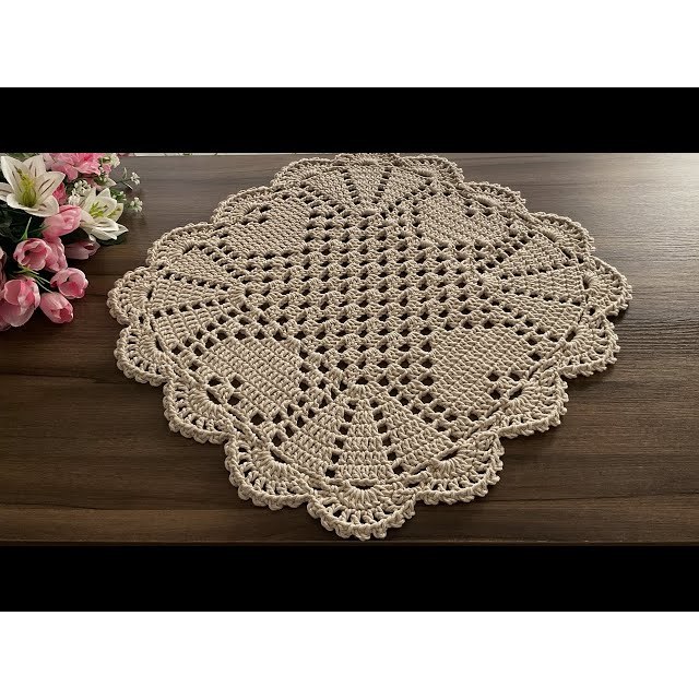 Centro Toalha de Mesa Crochê Centrinho Mesa Posta Sousplat Suplat Crochet Casa Decoração Cozinha em Oferta na Shopee