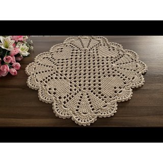 Centro Toalha de Mesa Crochê Centrinho Mesa Posta Sousplat Suplat Crochet Casa Decoração Cozinha em Oferta na Shopee
