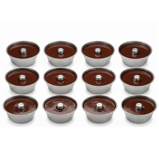 Kit 12 Mini Formas Pudim Bolo Vulcão 220ml Alumínio Doces de Natal Ceia em Oferta na Shopee