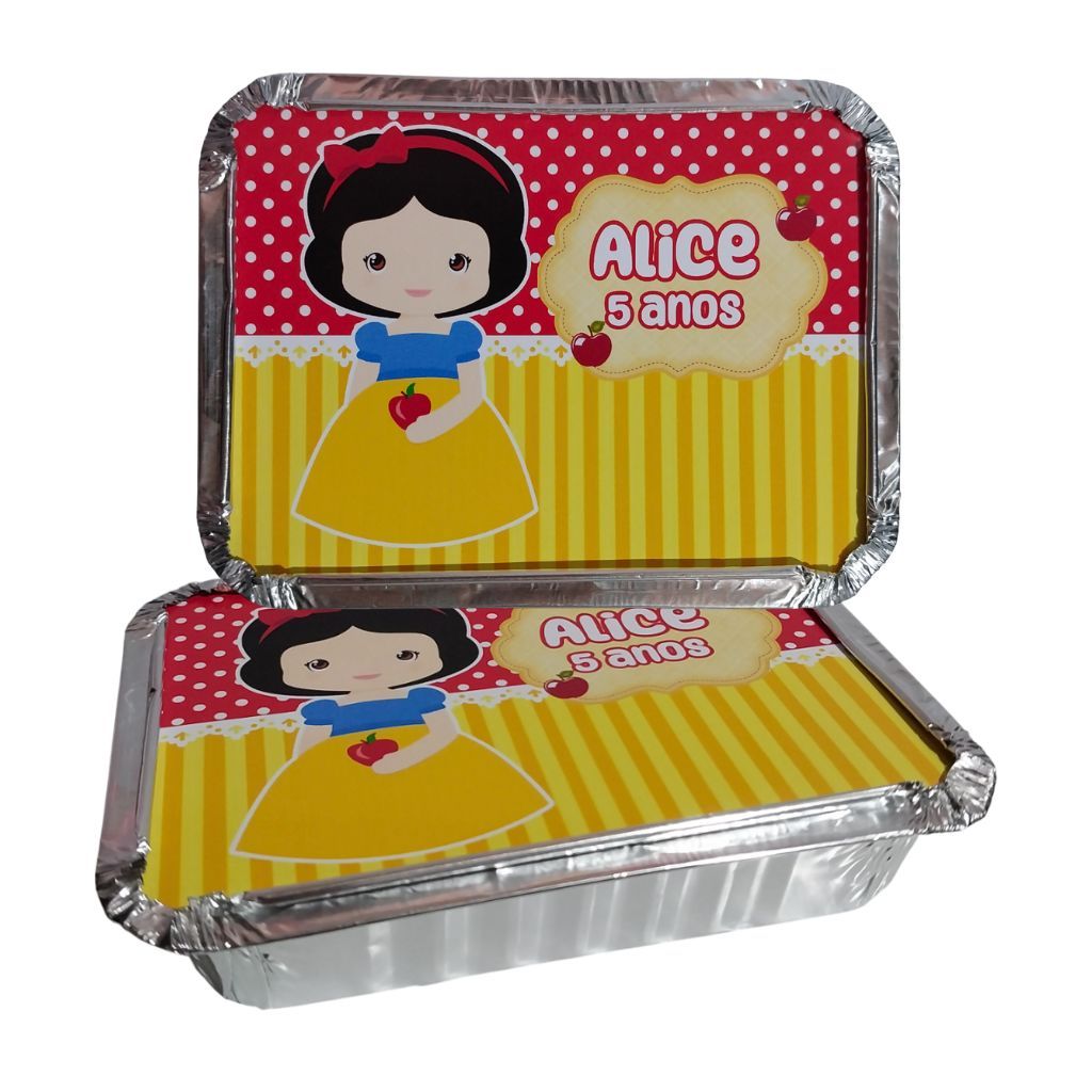 Marmitinha Personalizada Branca de Neve ~ Kit Marmitinha para lembrancinha de festa Aniversário