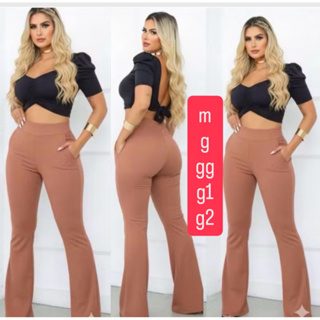 calças fler suplex com bolso 38/40/42/44/46/48/50 em Oferta na Shopee