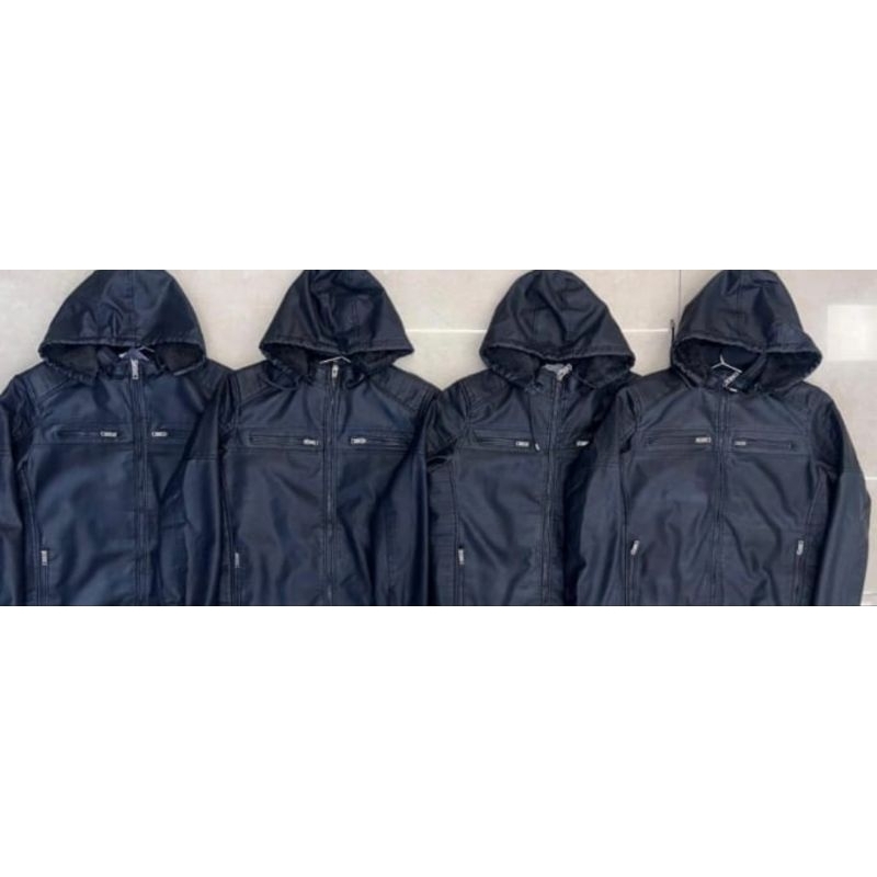 Jaqueta De Couro Ecológico Masculina Motoqueiro