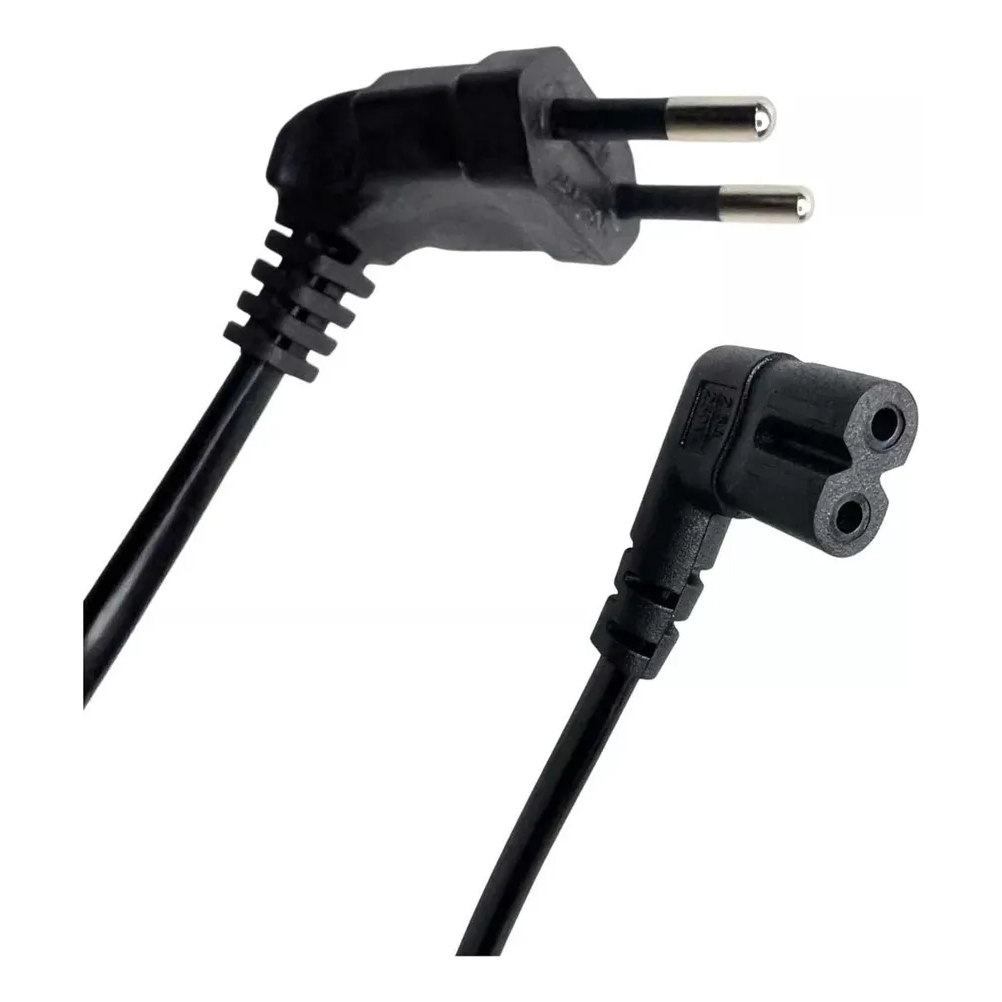 Cabo De Força Energia Bipolar 90º Tv Samsung LG Tcl Smart Ps3 Ps4 Impressora Tipo L 90 Graus Alimentação X-cell Xc-cf-12