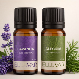 Kit 2 Óleos Essenciais Lavanda, Alecrim 10ml cada 100% Puros e Naturais em Oferta na Shopee