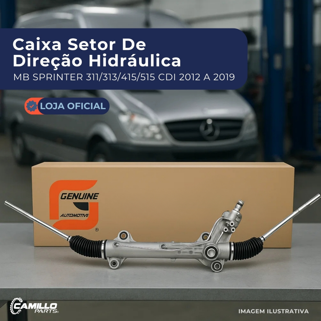 Caixa Direção Hidráulica Sprinter 415 2016 2017 2018 2019 Genuine Automotive Qualidade Garantia Durabilidade
